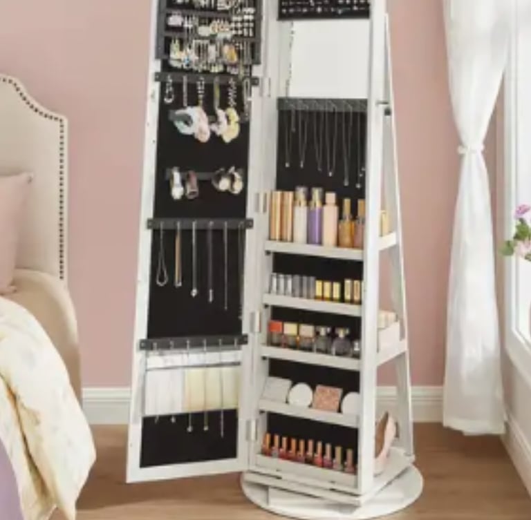 image for Brand New White Wooden Mirror organiser - Unused