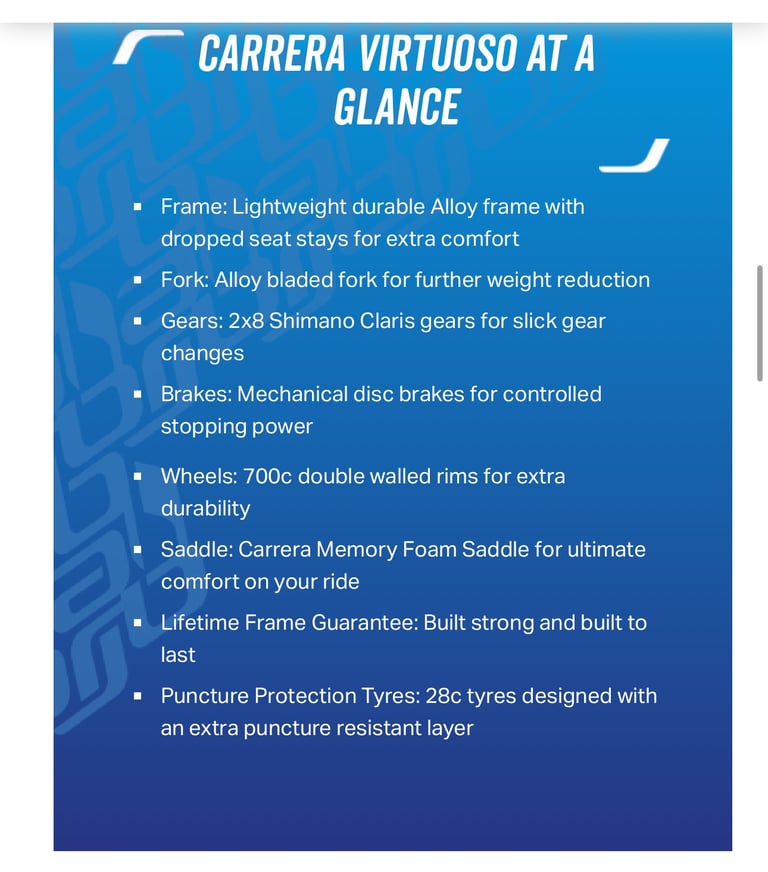 Road Bike For Sale - Carrero Virtuoso 54cm Medium