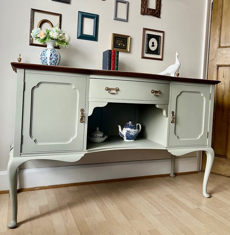 image for Antique  Sideboard, Cabinet, Buffet , media stand in neutral light colour
