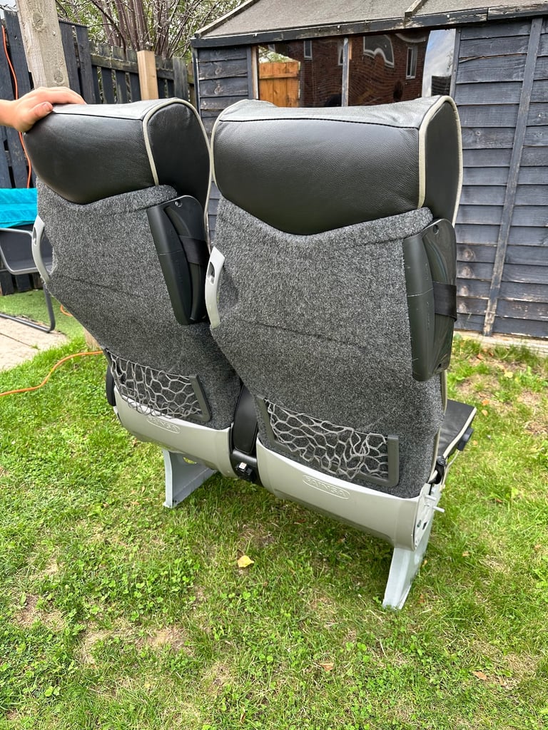 Van camper conversion luxury leather seats reclining rear double with seatbelts 