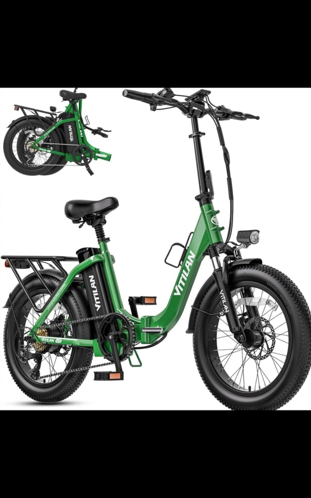 image for BRAND NEW VITILAN U3 ELECTRIC FOLDING CARGO BIKE WITH THROTTLE