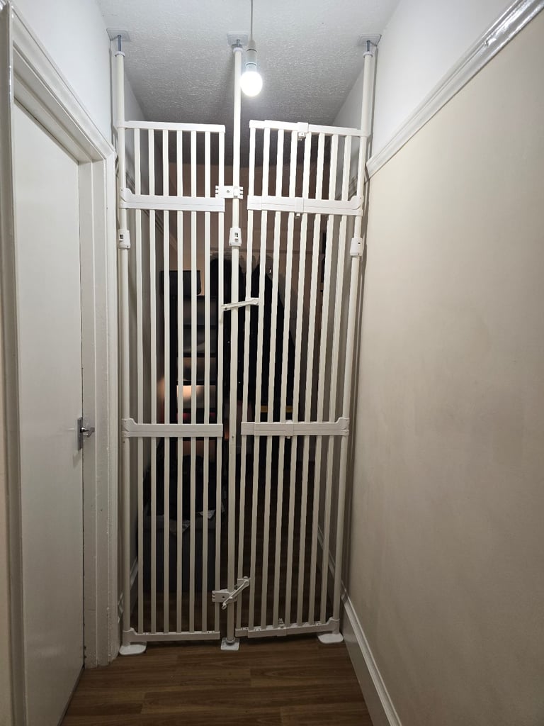 Extra Tall and wide Floor to Ceiling Pet / cat / dog Gate
