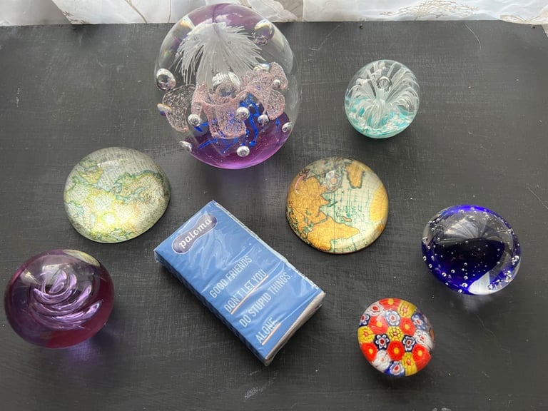 image for Beautiful glass paperweights all excellent condition 