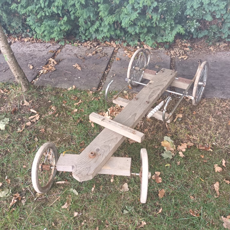 Part finished project - Home Made Wooden Go-kart / Box Cart With Brakes