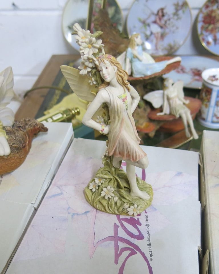 6 Jenny Oliver Flower Faerie hand crafted sculptures.£145 Limited edition 1994