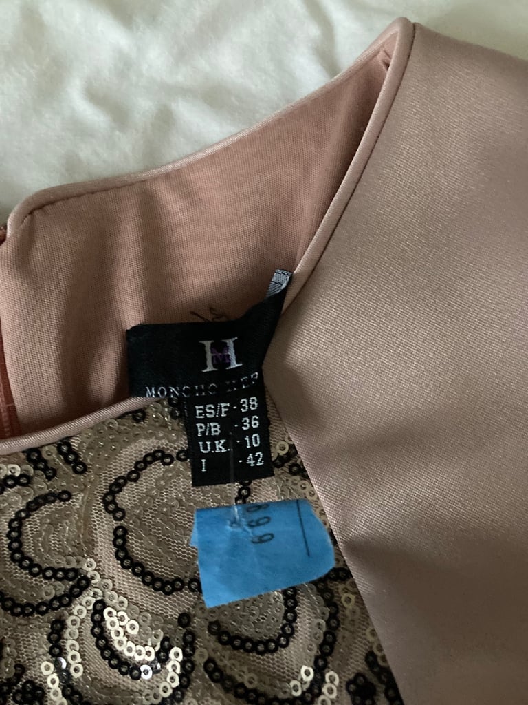 blush coloured dress 