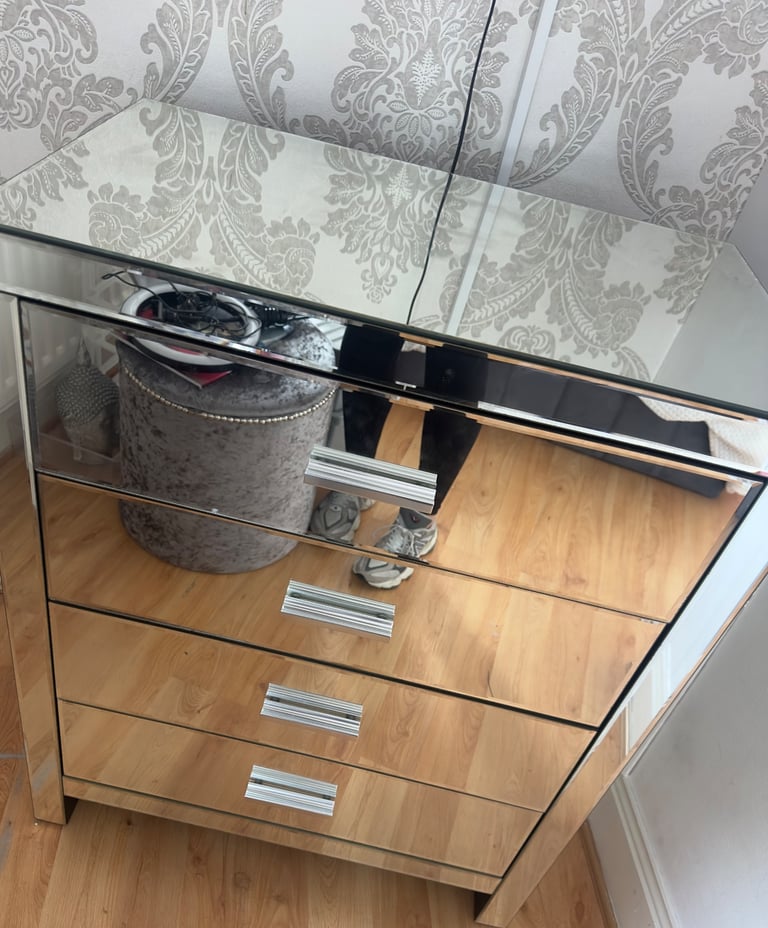 image for Glass draws and bedside table