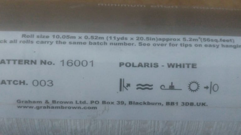 10 x Rolls Graham & Brown Wallpaper -See Description