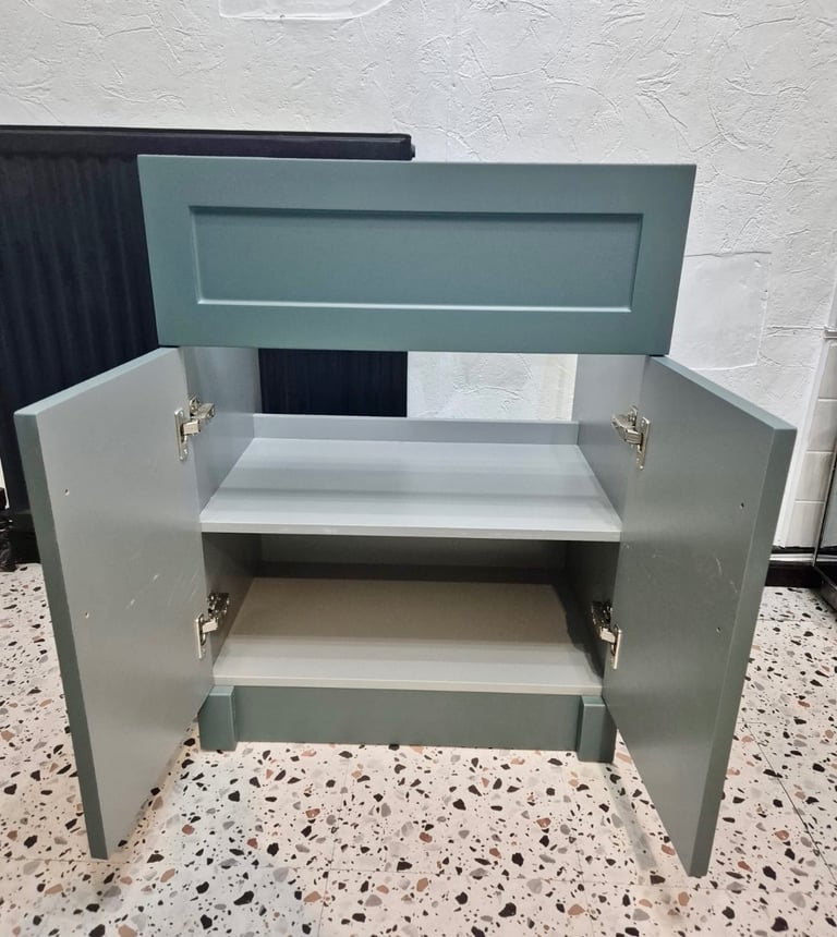 Milos mystic green vanity unit 600
