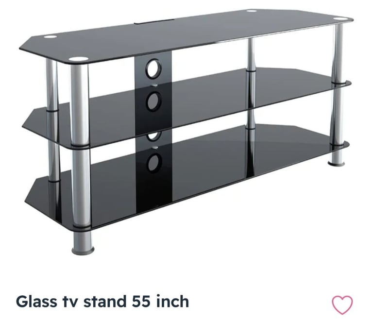 image for Glass tv stand 