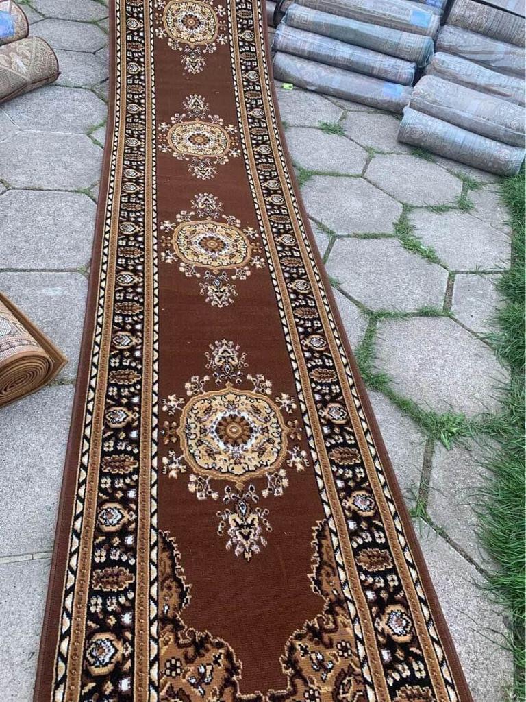 Brand new long brown runner rug size 240 x 80 Cm corridor hallway £30