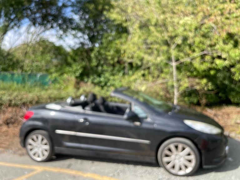 PEUGEOT 207 CC 1.6 VTI GT CONVERTIBLE 11 REG BLACK MOT MARCH 3RD 2026 SERVICE HISTORY LOW INSURANCE