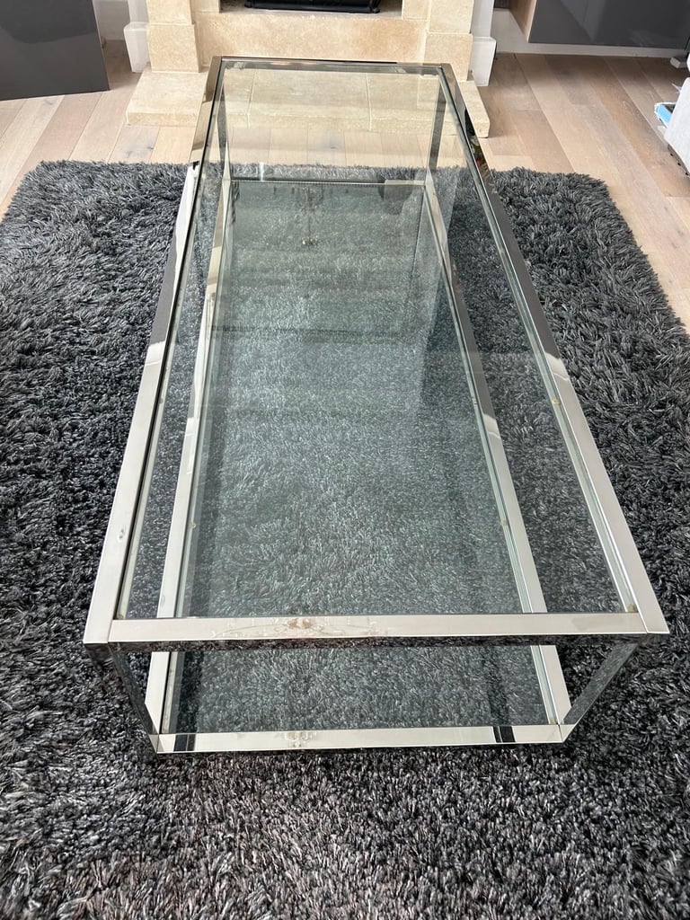 image for Glass mirror coffee table 