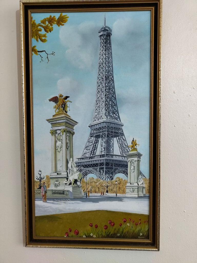 image for Large painting original sign copy 