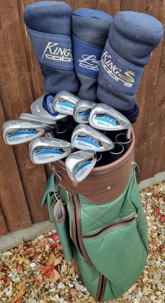 KING COBRA SZ - Lite flex Graphite 5-SW, Cobra OFFSET 3-5-7, putters x2 & trolley bag