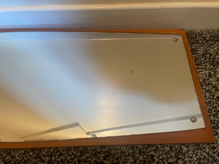 Mid Century Danish Teak Framed Mirror - Jansen Spejle 