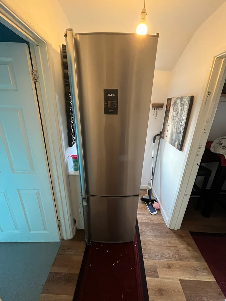 AEG tall fridge freezer (can deliver)