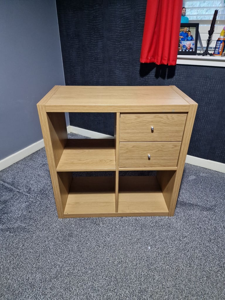 image for Ikea kallax unit with 2 drawers good condition 