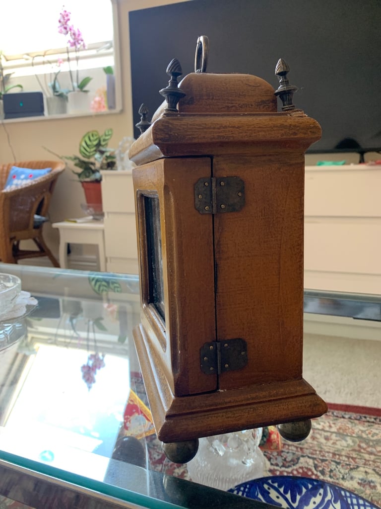 Wooden mantel clock