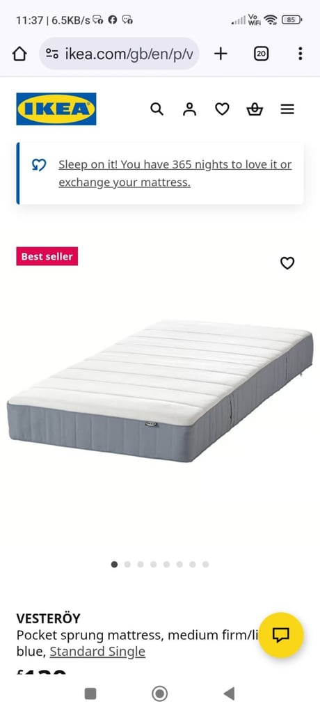 image for IKEA single mattress 