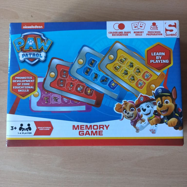 Paw patrol Skye bundle for kids ages 3+ fidget toy and memory card game