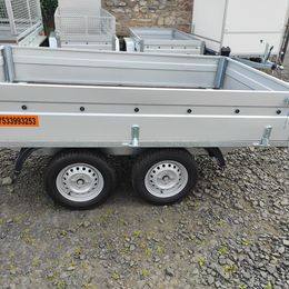 BRAND NEW 8,2ft x 5ft Twin Axle Hochlander Trailer With Drop Down Sides 1300KG ALKO Braked
