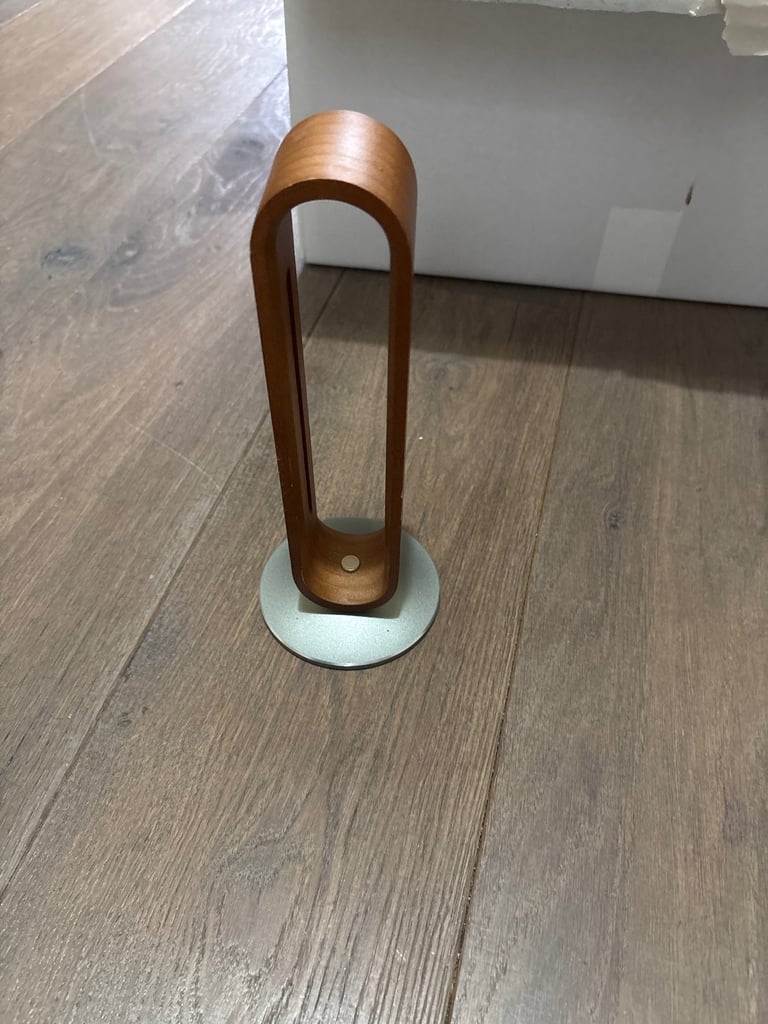 image for Walnut Stained Aluminium and Bamboo Headphone Stand