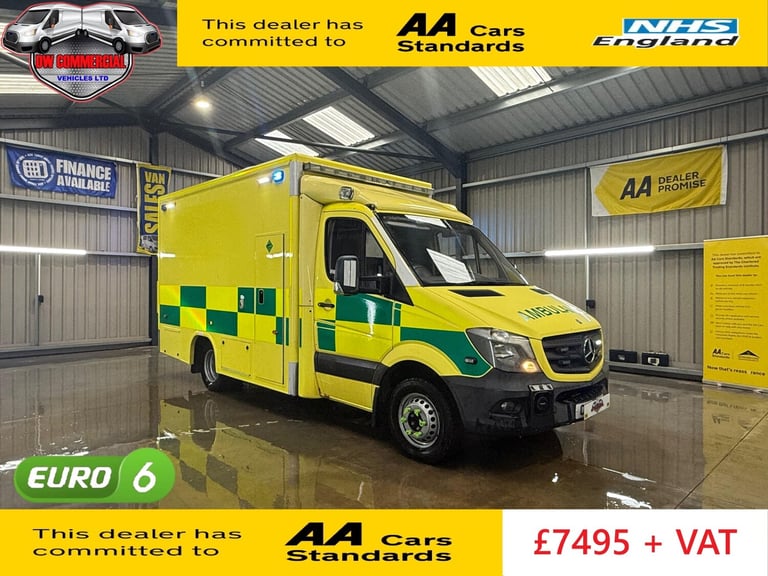 2015 Mercedes-Benz Sprinter 519 CDI MWB Automatic Ex-NHS Ambulance Service + VAT NA DIESEL Automatic