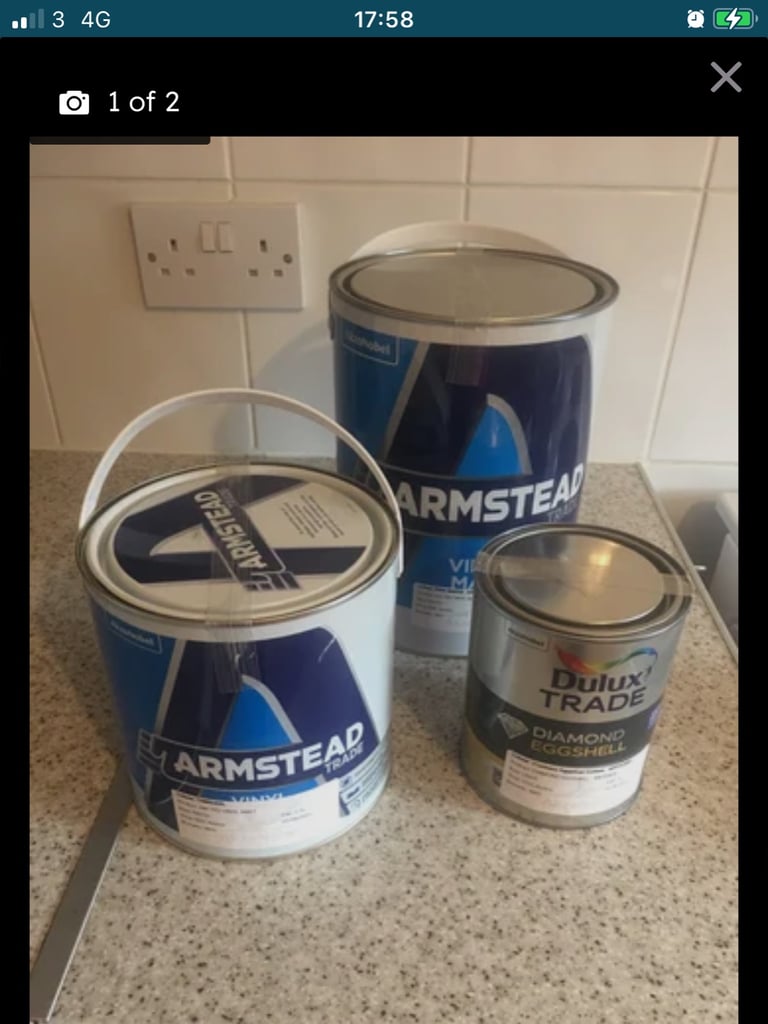 image for BARGAIN ONLY £10 FOR ALL 3 ! ARMSTEAD & DULUX BRAND NEW PAINT BUNDLE 