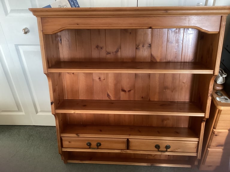 Solid Pine wall unit with drawers