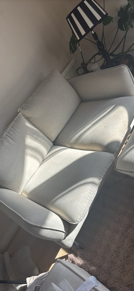 2 seater sofa and foot stall 