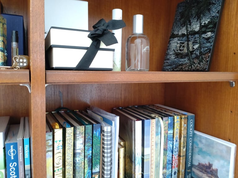 Vintage teak double bookcase display unit by Stag - adjustable shelves