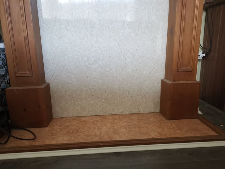 Wooden fireplace surround