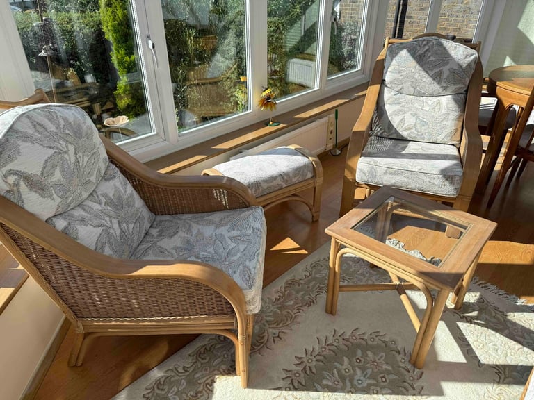 image for Almost new conservatory furniture set