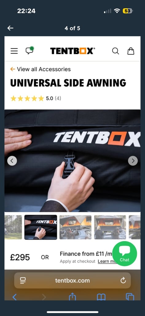 Tentbox universal awning