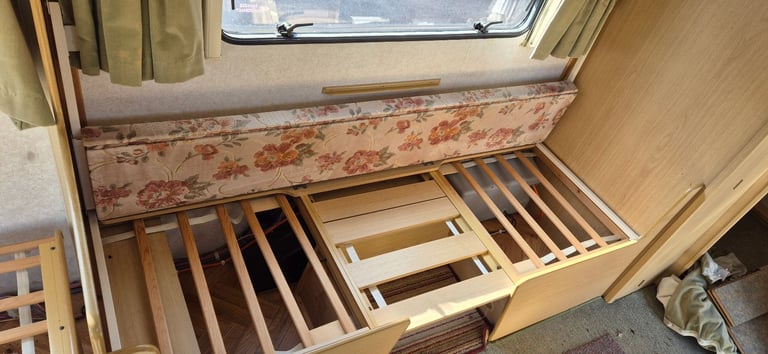 Bunk bed with cushions for camper caravan motorhome boat.