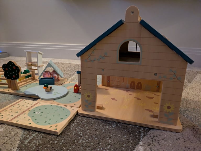 Wooden farmyard set
