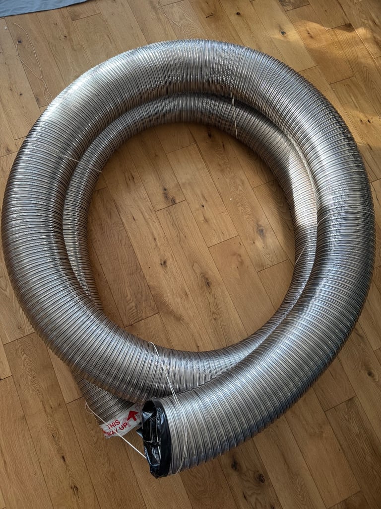 Flue liner kit. 6m Flexible 904 stainless steel, insulation, register plate.