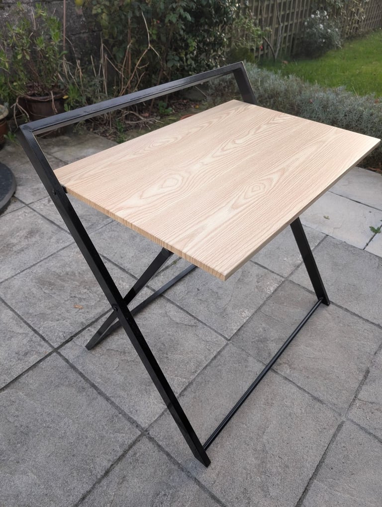 Habitat compact folding oak office desk