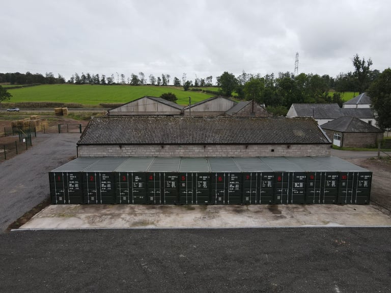 image for Self storage units. Shipping containers in a secure yard.