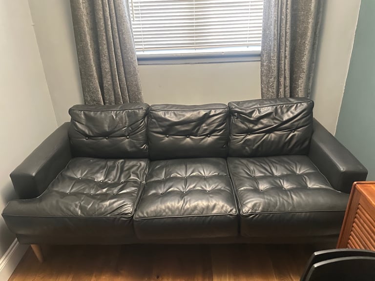 Leather 3 seater sofa
