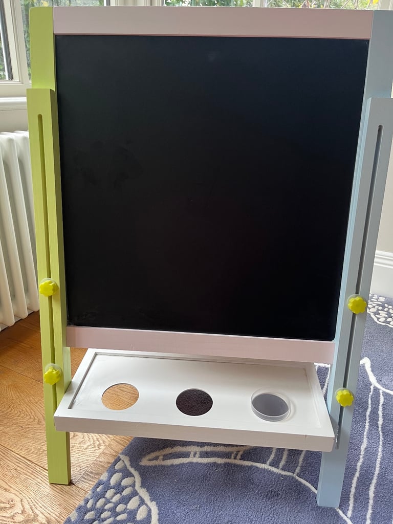 Kids wooden chalkboard and White board