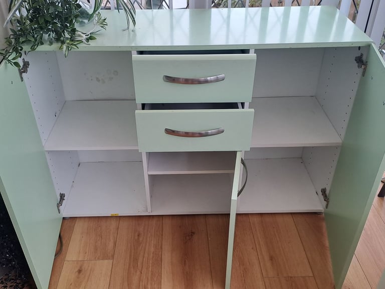 Beautiful green solid sideboard 