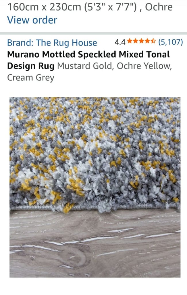 Contemporary Rug grey/ ochre brand new sealed