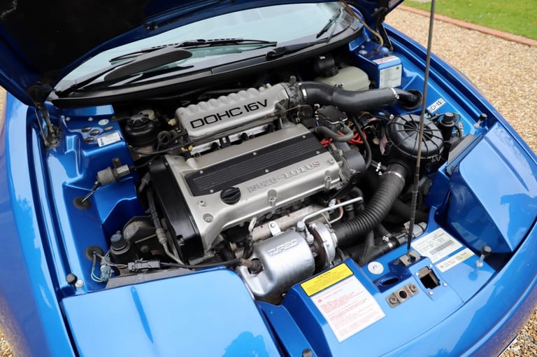 Lotus Elan M100 S2, 1995. Pacific Blue metallic with full dark blue leather.