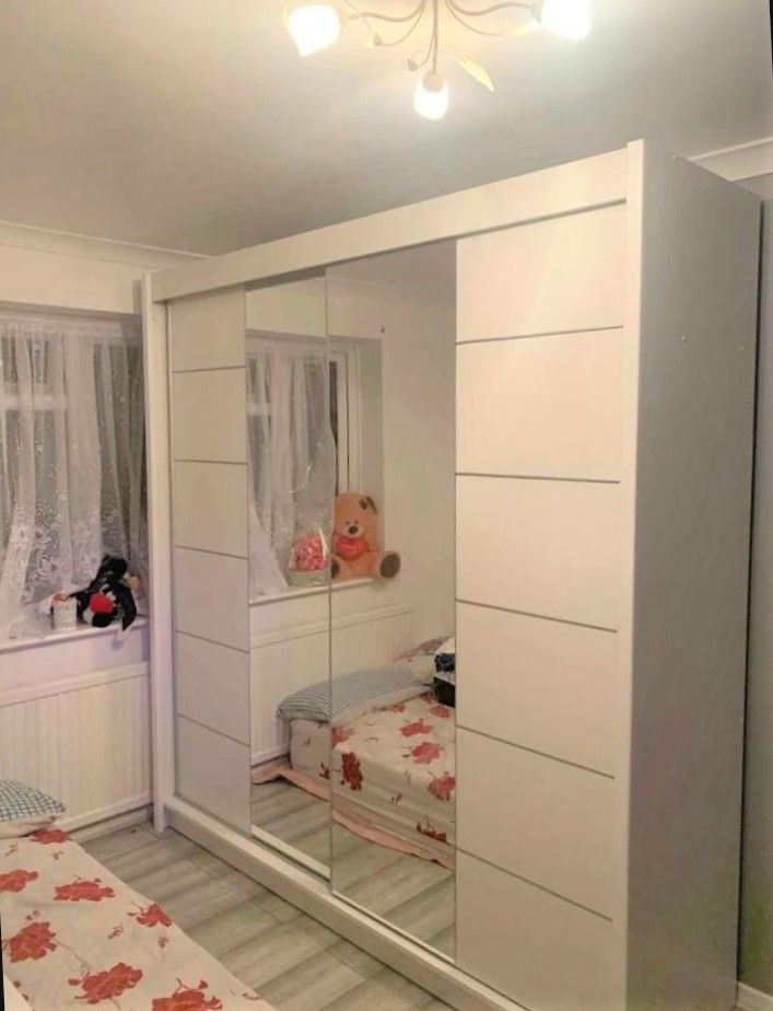 Stylish Sliding Wardrobe with Mirrors: Available in 2 or 3 Doors - Fast Delivery
