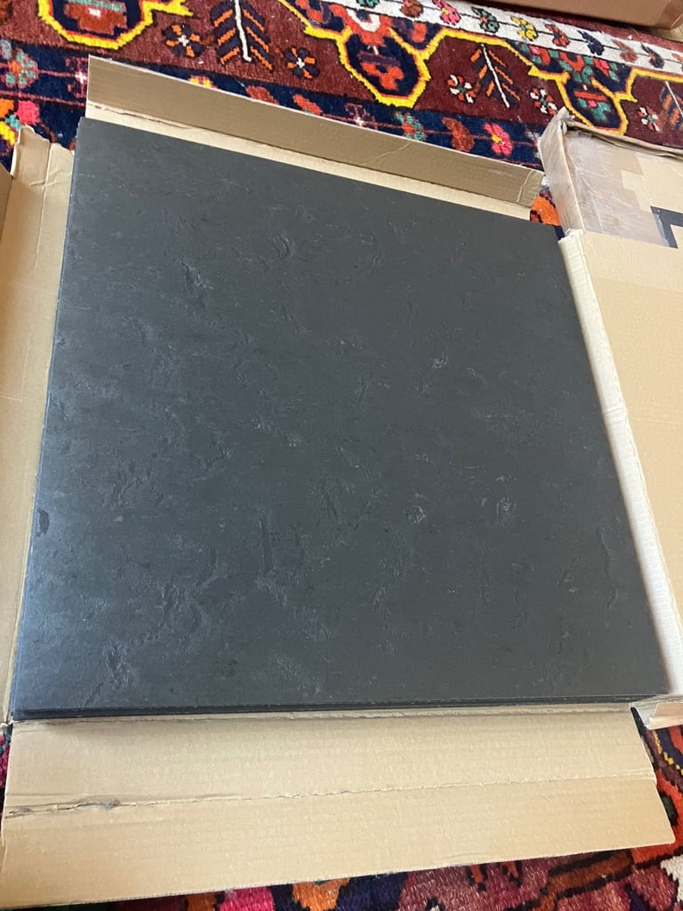 image for 51 x Forbo Black Hole Marmoleum Tiles 12.75m2