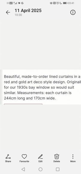 ART DECO exceptional Quality textile CURTAINS 