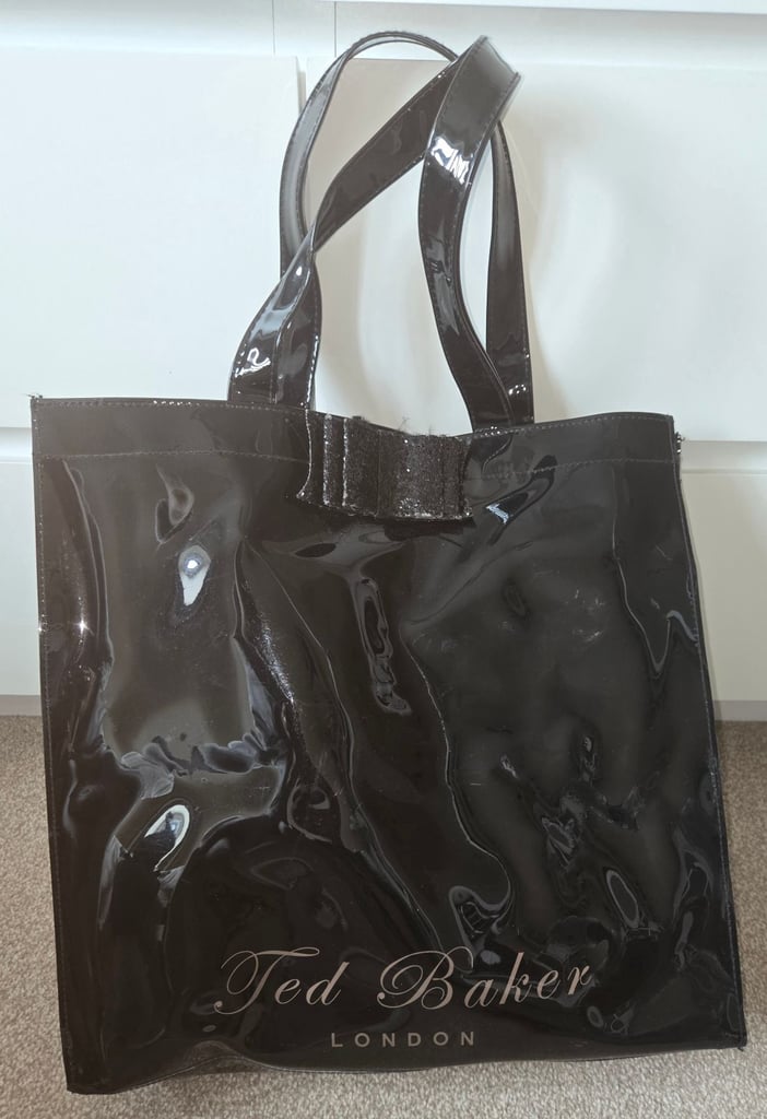 Ted baker tote bag large black pvc