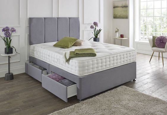 Comfortable DIVAN 4FT6 Double Bed Base With Mattress & Storage ^^ Special Offer 15% OFF